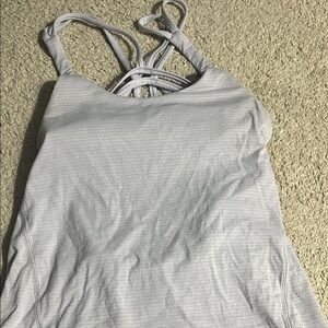 Lululemon Athletica Light Gray Strappy Tank Top
